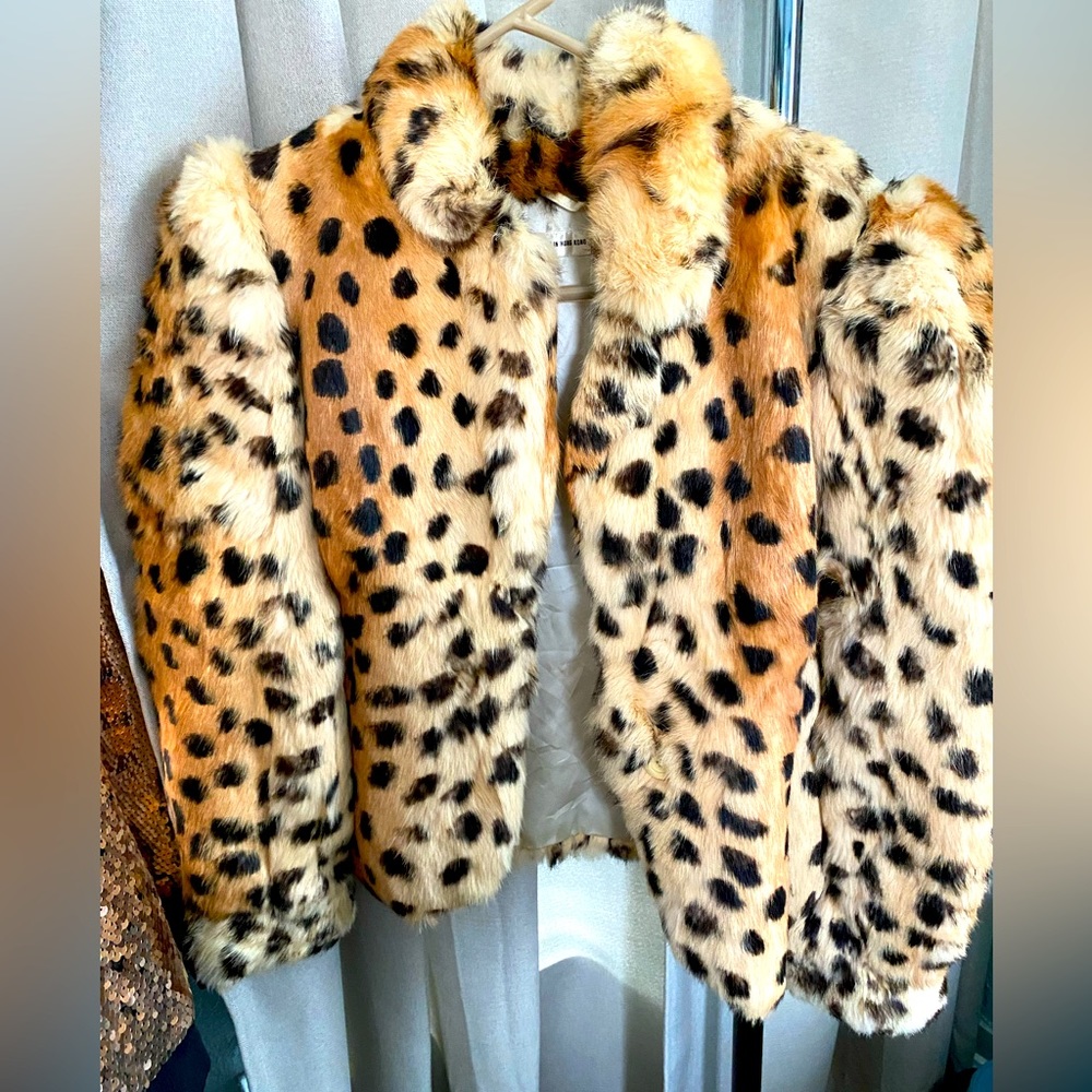 Vintage rabbit fur coat